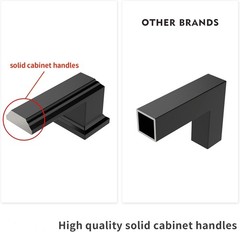 Seis tiradores para gabinete negro mate de 11.3 pulgadas para cocina y muebles