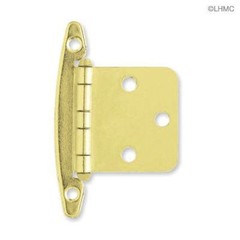 12 Pair Brass Kitchen Cabinet Hinges Not Self-Closing Overlay H01010C