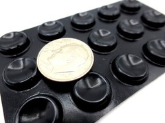 Rubber Pad Bumper Stick-On Adhesive Durable, 1/2″ Pad, 1/8″ Tall, Free Shipping!