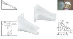 Durable White Plastic Drawer Brackets – Side Mount for Effortless Installation