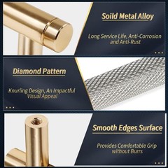 Knurled Cabinet Pulls 2 Pack, 16 Inch Long Cabinet Handles Metal Door Pulls, Kit
