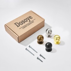Dosoye 5 Pack 1 Inch (25mm) Diameter Round Brushed 1 Inch, Nickel