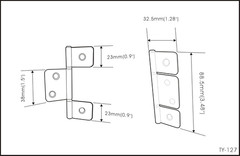 Flag Three Leaf 3-1/2″ Bifold Shutter Hinge for Non-Mortise Cabinet
