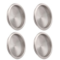 HOMOTEK 4 Pack Closet Door Finger Pull 2-1/16”, 4 Pack, Brushed Satin Nickel