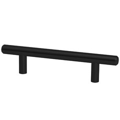 Rok Hardware Solid Metal Bar Pull Euro Style 3-3/4” (96mm) Center, Matte Black