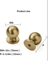 10 Pack Champagne Bronze Cabinet Knobs 1 Inch Single Hole Cabinet Handles