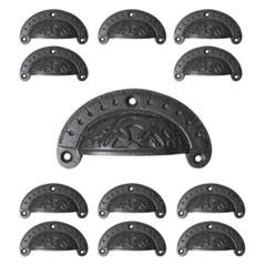 Black Cabinet Drawer Bin Pull Iron Drawer Pull Pack of 12 Renovators Supply