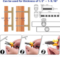 30 Pack Kitchen Cabinet Handles Champagne Bronze 3 Inch Hole Center Stainless St