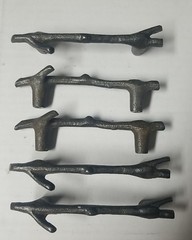 5 Pack Twig Branch Drawer Handles Cast Iron Tree Branch Cabinet Pulls 4 1/2 Inch