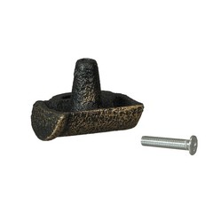Antique Gold Finish Cast Iron Beer Mug Cabinet Knob Drawer Pulls Set of 6