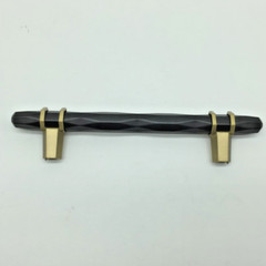 London 5-1/16 in. (128mm) Black Bronze/Golden Champagne Bar Cabinet Pull, 2-pack