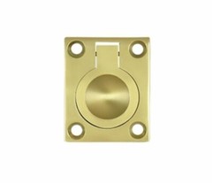 Deltana FRP175 Flush Ring Pull | 1-3/4 x 1-3/8 Inch | Solid Brass | 9 Finishes
