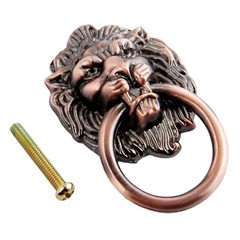 European Antique Furniture Cabinet Drawer Handles Pulls Bronze Lion Head Rings