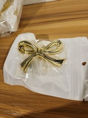 Brass 6 Bow Shape Cabinets Knobs Gold Drawer Pulls Decorative Bow Knobs