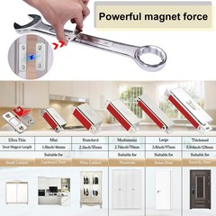 Ultra Thin Cabinet Door Magnets 10 Pack Stainless Steel Magnetic Catch Heavy Dut