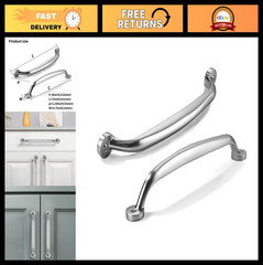 2 Pack 6″ Brushed Satin Nickel Cabinet Pulls – Heavy Duty Drawer Handles for Kit