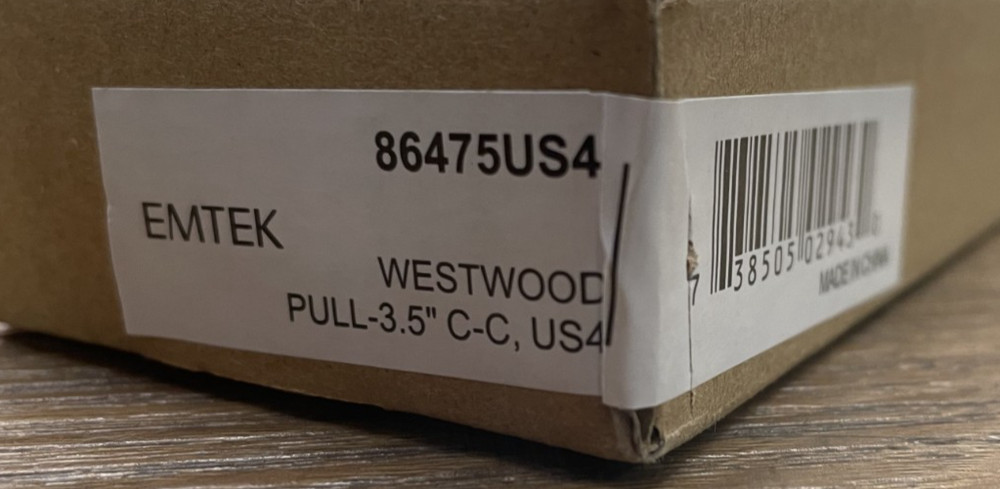 Emtek 86475US4 3-1/2″ Westwood Cabinet Pull – Satin Brass
