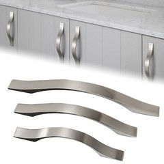 Modern Stainless Steel Kitchen Cabinet Handles Drawer Pulls Brushed Nickel Pulls