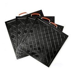 CHIDU RV Jack Pads-Pack, 1x1Inch Trailer Stabilizer 12″ x 12″ x 1″ 2 black