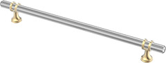 10 Pack Satin Nickel & Gold Cabinet Pulls – 10 Inch Centers