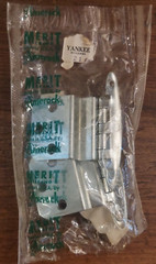 Vintage Amerock Art Deco Industrial Chrome 3/8″ Offset Hinge 2 Pack NOS NEW
