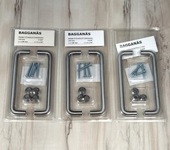 Lot 3 IKEA 2pks 5-5/8″ Stainless Steel BAGGANAS Cabinet Handle Pulls 703.384.18