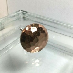 Copper Gold Colored Hammered Mushroom Shape Metal Design Knob