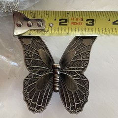 Butterfly Drawer Handles Door Knob Cabinet Pulls Brass Bronze Color Lot Of 5 New