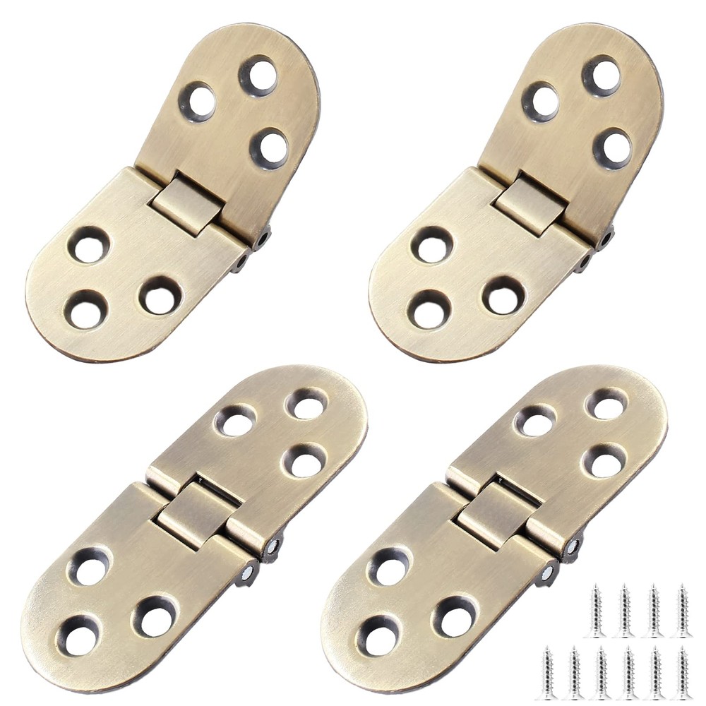 Auvotuis 4Pcs Heavy Duty Folding Table Hinges, Bronze Sewing Machine Flip Top…