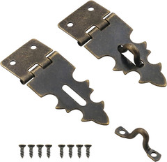 Metal Mini Latch Brass Vintage Hinges Small Lock Jewelry Box Craft Cabinet