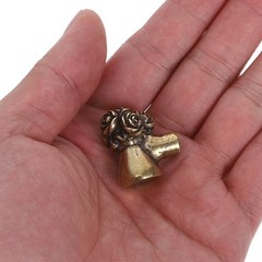 Handcrafted Light Brown Brass Rose Door Knobs for Furniture and Cupboards
