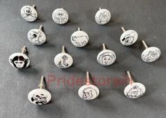 12 PC SET of KIDS cabinet dresser knobs Ceramic Knobs by theCarnatico