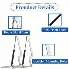 2 Sets Deck Box Hydraulic Hinge Compatible with Most Keter Deck Box Models, O…