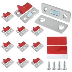 ZOCCVI 12 Pack Silver Ultra Thin Cabinet Door Catch, Silver(12 Pack)