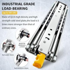 YENUO Locking Heavy Duty Drawer Slides Full Extension 12–60 Inch 500 LB | Sid…