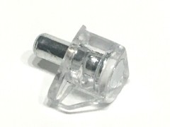 5 MM Shelf Support For Cabinet Shelves Clear Plastic Steel Pin 1438CL-R, 3 packs