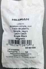 (2 Bags) Hillman Single Black Magnetic Latch Catch
