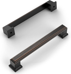 10 Pack Oil Rubbed Bronze 5 Inch(128Mm) Hole Centers Kitchen Cabinet Pulls Cabin