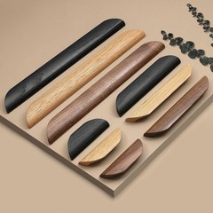 Evionlin 6 Pcs Black Oak Wood Square Angle 14.37 In Wooden Windbreaker Cabinet