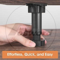 Kitchen Cabinet Plinth Feet Legs Black Carcase Unit Base Plastic Adjustable Legs