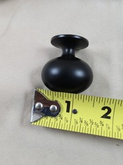 Allison BP53018FB Matte Black Round Cabinet Knobs – Set of 7 with Screws