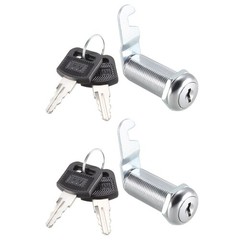 2Pcs Cam Lock 40mm Cylinder Length for Max 1-3/8″ Panel Keyed Different