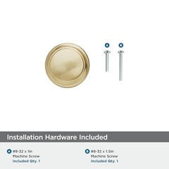 | Cabinet Knob | | 1-3/16 inch (30 mm) Diameter | Champagne Bronze Round