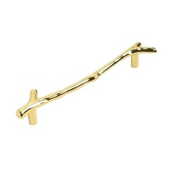 2 PCS Twig Pulls 128mm Center Gold Zinc Alloy Decorative Cabinet Branch Handle