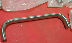 6 OVAL Stainless Steel Pull Handle Threaded end Hole 4 7/8″ OVERALL 8w6