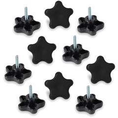 Durable 10-Pack 1/4″-20 Thumb Screw Knobs for Tools & Jigs – Matte Black
