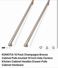 KOMOTIA 10 Pack Knurled Champagne Bronze Drawer Pulls 10″ Center Modern Handles