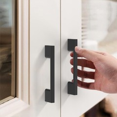 10 Pack 3 Inch 76mm Hole Centers Matte Black Cabinet Pulls Zinc Alloy Drawer