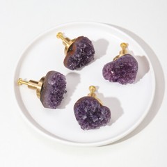 Amethyst Crystal Cluster Cabinet Knob Chrome Dresser Drawer Handle Pulls Cupboar