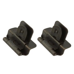 Hickory Hardware P5312-BI Double Demountable Cabinet Hinge Black Iron Pack of 2